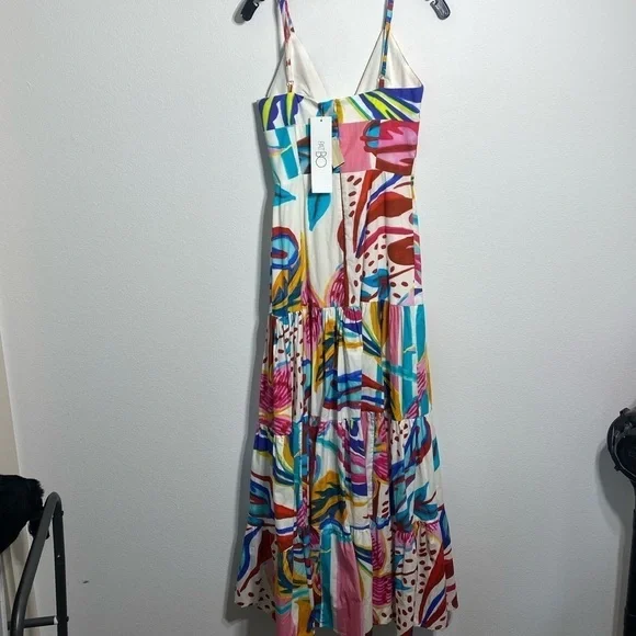 PatBo Flora Textured Tiered Flowy Maxi Dress NWT - Picture 12 of 14